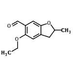 结构式 CAS# 757220-25-0, 5-乙氧基-2-甲基-2,3-二氢-1-苯并呋喃-6-甲醛