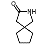 结构式 CAS# 75751-72-3, 2-氮杂螺[4.4]壬烷-3-酮
