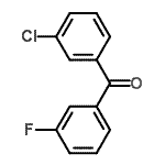 结构式 CAS# 75762-57-1, (3-氯苯基)-(3-氟苯基)甲酮