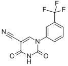 结构式 CAS# 75838-24-3, 5-氰基-1-[3-(三氟甲基)苯基]尿嘧啶