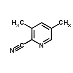 structure of CAS# 7584-09-0, 3,5-Dimethyl-2-pyridinecarbonitrile;2-Cyano-3,5-dimethylpyridine;2-Cyano-3,5-dimethylpyridine, 3,5-Dimethylpicolinonitrile;2-Cyano-3,5-dimethylpyridine; 3,5-Dimethylpicolinonitrile