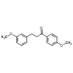 structure of CAS# 75849-20-6, 3-(3-Methoxyphenyl)-1-(4-methoxyphenyl)-1-propanone;4'-methoxy-3-(3-methoxyphenyl)propiophenone