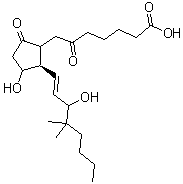 CAS#: 75874-32-7， (8xi,13E)-11,15-Dihydroxy-16,16-dimethyl-6,9-dioxoprost-13-en-1-oic acid