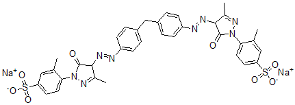 CAS#: 75949-73-4， Disodium 3-Methyl-4-[3-Methyl-4-[4-[[4-[[3-Methyl-1-(2-Methyl-4-Sulfonatophenyl)-5-Oxo-4H-Pyrazol-4-Yl]Diazenyl]Phenyl]Methyl]Phenyl]Diazenyl-5-Oxo-4H-Pyrazol-1-Yl]Benzenesulfonate