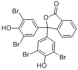 structure of CAS# 76-62-0, 3',3'',5',5''-Tetrabromophenolphthalein;3,3-Bis(3,5-Dibromo-4-Hydroxy-Phenyl)Isobenzofuran-1-One;3,3-Bis(3,5-Dibromo-4-Hydroxyphenyl)-1-Isobenzofuranone;3,3-Bis(3,5-Dibromo-4-Hydroxy-Phenyl)-2-Benzofuran-1-One