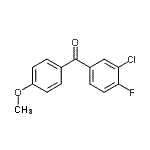 structure of CAS# 760192-87-8, (3-Chloro-4-fluorophenyl)(4-methoxyphenyl)methanone;3-chloro-4-fluoro-4'-methoxybenzophenone