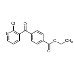结构式 CAS# 760192-98-1, 乙基4-[(2-氯-3-吡啶基)羰基]苯甲酸酯