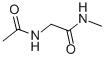 structure of CAS# 7606-79-3, 2-(Acetylamino)-N-Methyl-Acetamide;N-Acetyl-2-Methylamino-Acetamide;N-Ethanoyl-2-Methylamino-Ethanamide;Acetamide, 2-(Acetylamino)-N-Methyl-