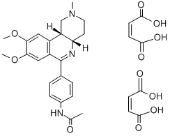 CAS 登录号：76166-55-7， 6-(4-乙酰氨基苯基)-1,2,3,4,4a,10b-六氢-8,9-二甲氧基-2-甲基苯并(c)(1,6)-萘啶二(马来酸氢盐)