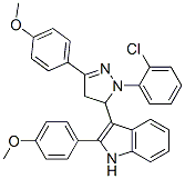 CAS#: 76195-71-6， 3-[2-(2-Chlorophenyl)-5-(4-Methoxyphenyl)-3,4-Dihydropyrazol-3-Yl]-2-(4-Methoxyphenyl)-1H-Indole