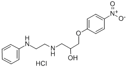 CAS 登录号:76210-96-3, 1-(2-苯胺基乙基氨基)-3-(4-硝基苯氧基)丙-2-醇盐酸盐