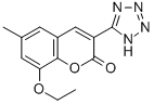 CAS 登录号:76239-40-2, 8-乙氧基-6-甲基-3-(2H-四唑-5-基)苯并吡喃-2-酮