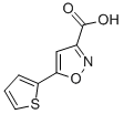 结构式 CAS# 763109-71-3, 5-噻吩-2-基-异恶唑-3-羧酸