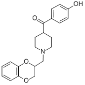 CAS#: 76335-57-4， (1-((2,3-Dihydro-1,4-Benzodioxin-2-Yl)Methyl)-4-Piperidinyl)(4-Hydroxyphenyl)Methanone