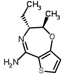 CAS#: 763915-73-7， (2R,3R)-3-Ethyl-2-methyl-2,3-dihydrothieno[2,3-f][1,4]oxazepin-5-amine