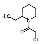 结构式 CAS# 76395-72-7, 2-氯-1-(2-乙基-1-哌啶基)乙酮