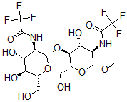 CAS#: 76418-42-3， N-[(2S,3R,4R,5S,6R)-4,5-Dihydroxy-2-[(2R,3S,4R,5R,6R)-4-Hydroxy-2-(Hydroxymethyl)-6-Methoxy-5-[(2,2,2-Trifluoroacetyl)Amino]Oxan-3-Yl]Oxy-6-(Hydroxymethyl)Oxan-3-Yl]-2,2,2-Trifluoroacetamide