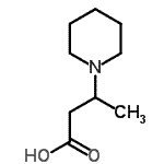 结构式 CAS# 764633-91-2, 3-(1-哌啶基)丁酸
