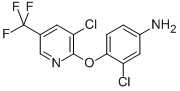 结构式 CAS# 76471-06-2, 3-氯-4-[3-氯-5-(三氟甲基)吡啶-2-基]氧基苯胺