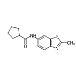 CAS#: 765285-43-6， N-(2-Methyl-1,3-benzothiazol-6-yl)cyclopentanecarboxamide