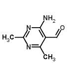 结构式 CAS# 76574-47-5, 4-氨基-2,6-二甲基-5-嘧啶甲醛