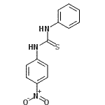 structure of CAS# 7669-49-0, 1-(4-Nitrophenyl)-3-phenylthiourea;[(4-nitrophenyl)amino](phenylamino)methane-1-thione;1-(4-Nitrophenyl)-3-phenyl-2-thiourea;MFCD00024626