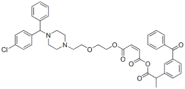 CAS#: 76823-83-1， 2-(3-Benzoylphenyl)Propionoyl 2-[2-[4-[(4-Chlorophenyl)Benzyl]Piperazin-1-Yl]Ethoxy]Ethyl Maleate
