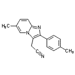 CAS#: 768398-03-4， [6-Methyl-2-(4-methylphenyl)imidazo[1,2-a]pyridin-3-yl]acetonitrile