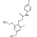CAS#: 769160-80-7， 2-[2-Ethoxy-4-(hydroxymethyl)-6-iodophenoxy]-N-(4-fluorophenyl)acetamide