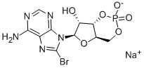 structure of CAS# 76939-46-3, 8-Bromoadenosine-3',5'-Cyclic Monophosphate Sodium Salt;8-Bromoadenosine 3',5'-Phosphoric Acid Sodium Salt;8-BROMOADENOSINE 3':5'-CYCLICMONOPHOSPHA TE SODIUM;8-BROMOADENOSINE-3',5'-CYCLOPHOSPHATE SODIUM SALT