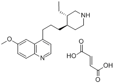 CAS#: 77167-87-4， 4(R)-(3-(6-Methoxy 4-quinolyl)propyl) 3(S)-ethyl piperidine fumarate