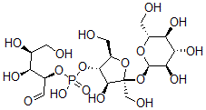 CAS#: 77193-02-3， [(2R,3S,4S,5S)-4-Hydroxy-2,5-Bis(Hydroxymethyl)-5-[(2R,3R,4S,5S,6R)-3,4,5-Trihydroxy-6-(Hydroxymethyl)Oxan-2-Yl]Oxyoxolan-3-Yl] [(2R,3S,4S)-3,4,5-Trihydroxy-1-Oxopentan-2-Yl] Hydrogen Phosphate