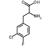 结构式 CAS# 7731-00-2, 3-氯-4-氟苯丙氨酸