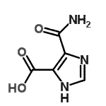 结构式 CAS# 773108-85-3, 4-氨基甲酰-1H-咪唑-5-羧酸