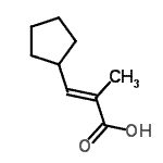 结构式 CAS# 773112-99-5, (2E)-3-环戊基-2-甲基丙烯酸