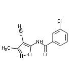 CAS#: 773139-84-7， 3-Chloro-N-(4-cyano-3-methyl-1,2-oxazol-5-yl)benzamide