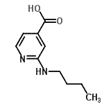 structure of CAS# 77314-78-4, 2-(Butylamino)isonicotinic acid;2-(Butylamino)isonicotinic acid;MFCD11132079