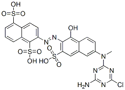 CAS#: 77365-26-5， 2-[(2E)-2-[6-[(4-Amino-6-Chloro-1,3,5-Triazin-2-Yl)Methylamino]-1-Oxo-3-Sulfonaphthalen-2-Ylidene]Hydrazinyl]Naphthalene-1,5-Disulfonic Acid