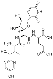 CAS#: 77368-59-3， 2-[[2-[[2-Amino-4-Hydroxy-4-(5-Hydroxypyridin-2-Yl)-3-Methylbutanoyl]Amino]-2-[5-(2,4-Dioxopyrimidin-1-Yl)-3,4-Dihydroxyoxolan-2-Yl]Acetyl]Amino]Pentanedioic Acid