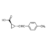 CAS#: 774125-38-1， (1R,2R)-2-[(4-Methylphenyl)ethynyl]cyclopropanecarboxylic acid