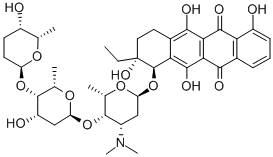 CAS#: 77517-27-2， (9R,10R)-10-[(2S,4S,5S,6S)-4-Dimethylamino-5-[(2S,4S,5S,6S)-4-Hydroxy-5-[(2S,5S,6S)-5-Hydroxy-6-Methyloxan-2-Yl]Oxy-6-Methyloxan-2-Yl]Oxy-6-Methyloxan-2-Yl]Oxy-9-Ethyl-4,6,9,11-Tetrahydroxy-8,10-Dihydro-7H-Tetracene-5,12-Dione