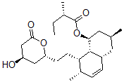 结构式 CAS# 77517-29-4, [(1S,3S,4aR,7S,8S,8aR)-8-[2-[(2R,4R)-4-羟基-6-氧代四氢吡喃-2-基]乙基]-3,7-二甲基-1,2,3,4,4a,7,8,8a-八氢萘-1-基] (2S)-2-甲基丁酸酯