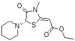 CAS#: 77519-25-6， Ethyl (2Z)-2-[(5S)-3-Methyl-4-Oxo-5-Piperidin-1-Yl-1,3-Thiazolidin-2-Ylidene]Acetate