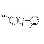 structure of CAS# 775302-22-2, 2-(2-Methylphenyl)-1,3-benzoxazol-6-amine;2-(2-methylphenyl)-1,3-benzoxazol-6-amine;6-benzoxazolamine, 2-(2-methylphenyl);MFCD06757917