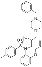 CAS#: 77557-39-2， N-[2-Hydroxy-3-[4-(Phenylmethyl)Piperazin-1-Yl]Propyl]-4-Methyl-N-(2-Prop-2-Enoxyphenyl)Benzenesulfonamide