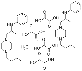 CAS#: 77562-88-0， N-(1-Methyl-2-(4-n-butylpiperazino)ethyl)aniline dioxalate hemihydrate