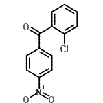 structure of CAS# 77778-73-5, (2-Chlorophenyl)(4-nitrophenyl)methanone;2-Chloro-4'-nitrobenzophenone;MFCD02260377