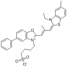 CAS#: 77837-26-4， 5,9-Dimethyl-3-Ethyl-5'-Phenyl-3'-(4-Sulfobutyl)Oxathiacarbocyanine betaine