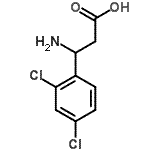 structure of CAS# 778571-53-2, 3-Amino-3-(2,4-dichlorophenyl)propanoic acid;(R)-3-Amino-3-(2,4-dichlorophenyl)propionic acid;(S)-3-Amino-3-(2,4-dichlorophenyl)propionic acid;3-(2,4-dichlorophenyl)-β-alanine