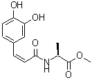 结构式 CAS# 778624-05-8, N-[(2Z)-3-(3,4-二羟基苯基)-2-丙烯酰基]-L-丙氨酸甲酯